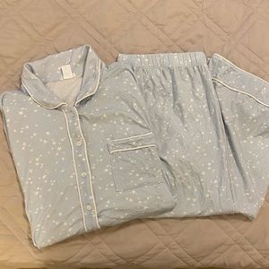 Lake Pajamas Modal Long Sleeve Button Up & Pants - Large